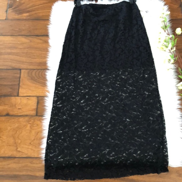 Kensie Black Lace Maxi Skirt - Picture 3 of 4